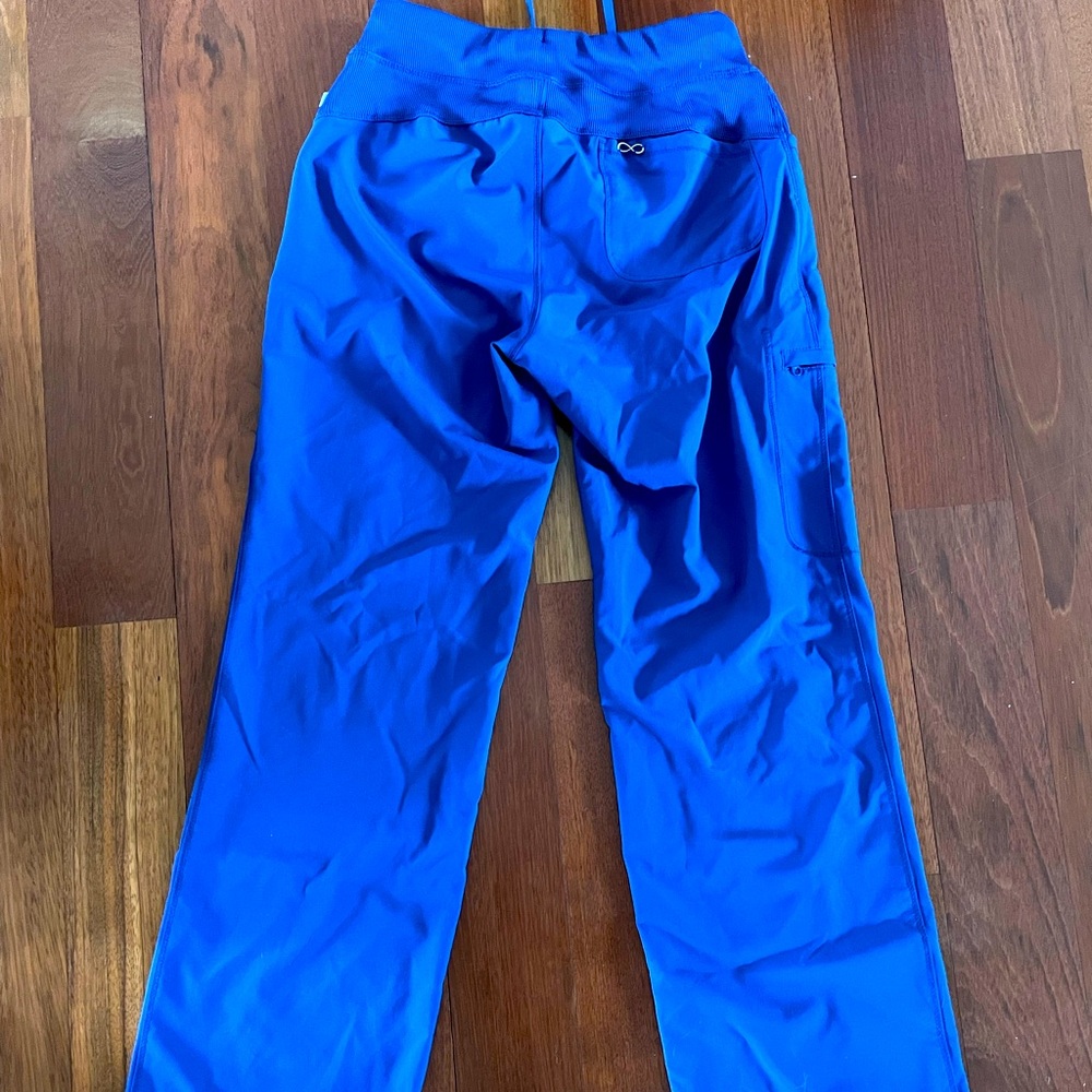 Cherokee Infinity Scrub Pants, Size Small, Blue